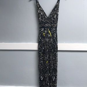 Navy sequin criss Cross dress